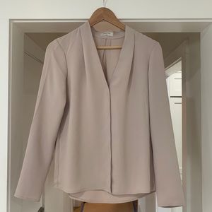 Aritzia Babaton Power Blouse - Small Nude